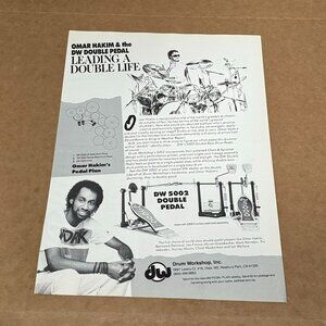 Omar Hakim - DW PEDALS - 1987 Print Advertisement